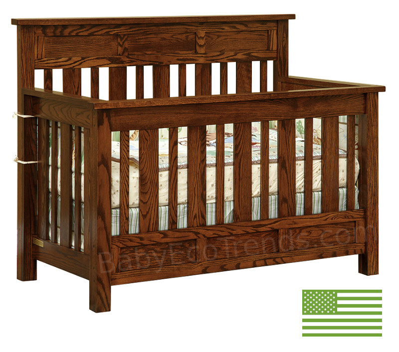 Amish 4 in 1 Convertible Baby Crib - Houston